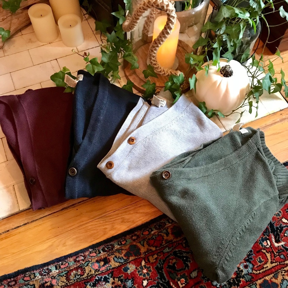 LL Bean Men's Button-Up Sweater BUNDLE